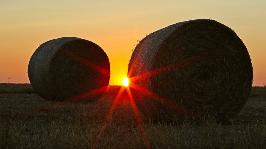 Straw Bales at Sunset.jpg