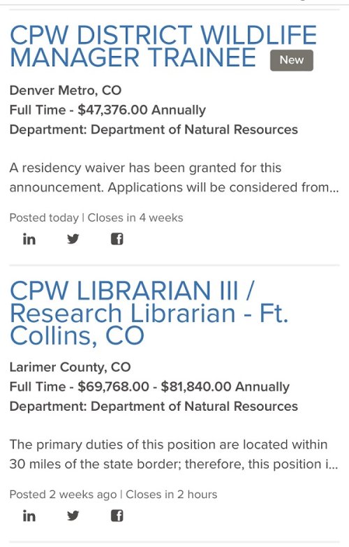 State of Colorado Job Opportunities  Departments Department of Natural Resources  Sorted by Jo...jpg