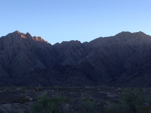 Tom's sheep hunt - ram band view from desert floor.JPG