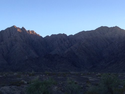 Tom's sheep hunt - ram band view from desert floor.JPG Tom's sheep hunt - ram band view from desert floor.JPG