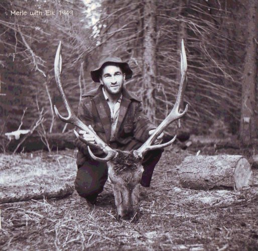 Merle with Elk 1949.jpg Merle with Elk 1949.jpg