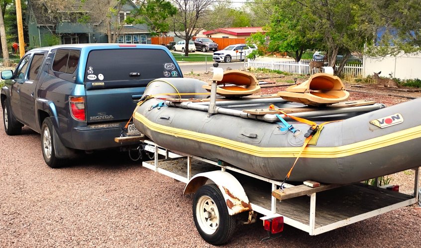 raft on trailer w deer 5.5.24.jpg