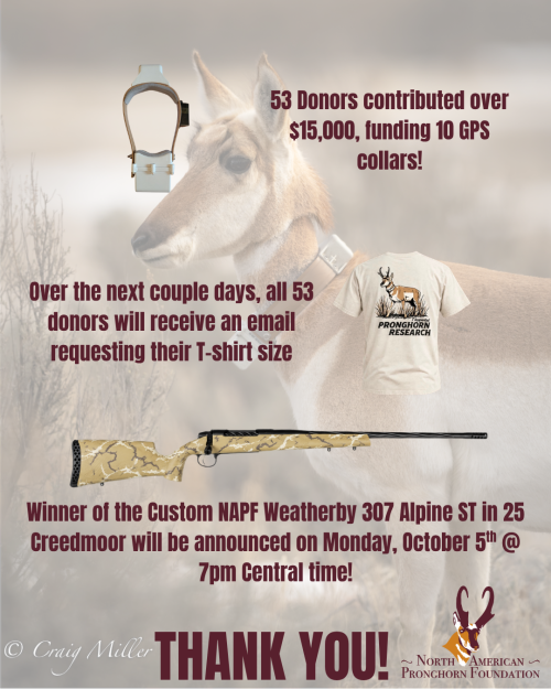 53 Donors contributed over $15,000 funding 10 GPS collars!.png 53 Donors contributed over $15,000 funding 10 GPS collars!.png