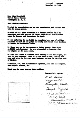 1964 Sportsmen letter to Mansfield.png