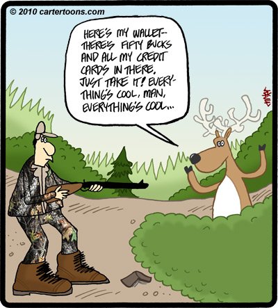 man hunting deer funny cartoons