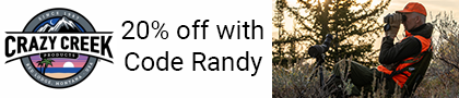 Crazy Creek Products - save 20% with code Randy