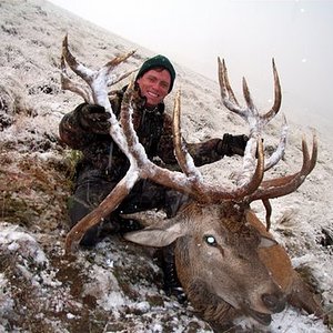 This Stag was the hardest hunt I have been on.  He was just smarter then me for about a week.  I ot him on film on the first day and after watching it