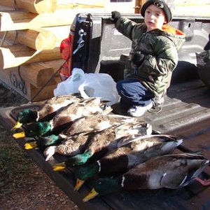 Braeden with 2nd round of ducks