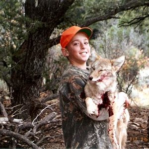 My youngest sons first coyote