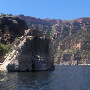 cliff jumping at Yellowtail.