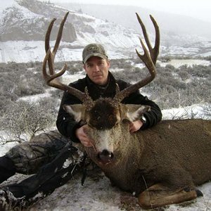 Tyler took this 160's class mule deer in the breaks of the Chilcotin River, British Columbia.  November, 2010.