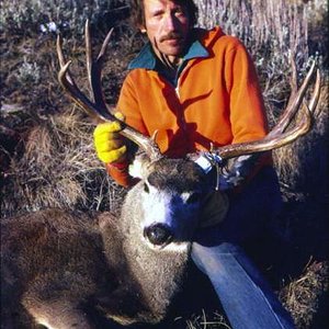 Friend and hunting buddy, Len took this 29" Montana buck in the 1980's.