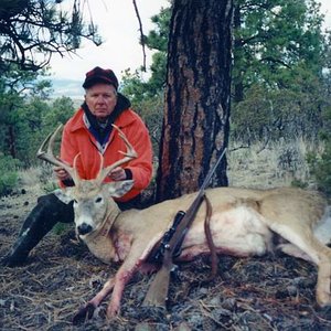 I took this large bodied Whitetail while "still hunting" a timber patch near Helena, Montana in 1998.