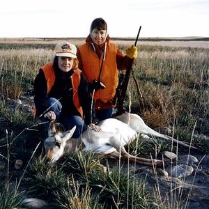 Daughter Amy's one and only antelope taken near Malta, Montana in 1989.