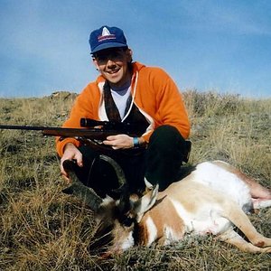 Son-in-law, Steve with a nice buck he took in central Montana.