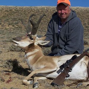 Side view of my big 2007, Wyoming buck.