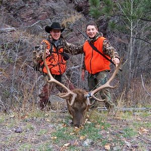 Tyler's 2005 Montana elk which was grandson, Dylan's first elk hunting experience.