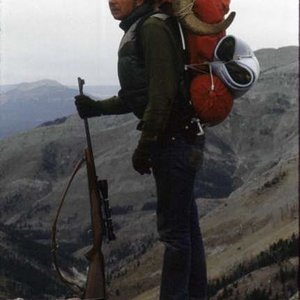 Packing out my Sun River bighorn - October, 1978.