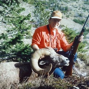 In 1992 I helped friend Paul get this nice Bighorn Ram in the Sun River country of Montana.