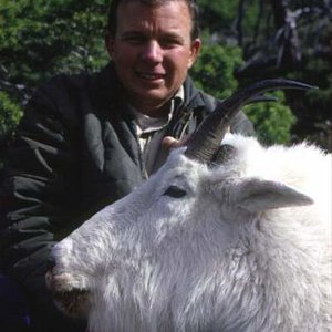 Close-up of my Billy, taken in October, 1967.  He had 9 7/8" horns but smaller than average bases.