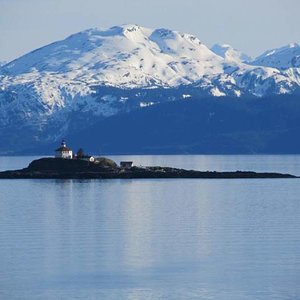 Alaskan lighthouse from the cruise ship