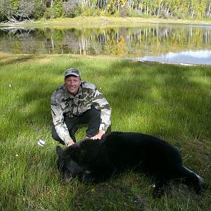 A nice black bear the first morning of our hunt