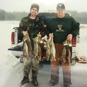 Wes and I. . puttin the hurts on the rabbit population