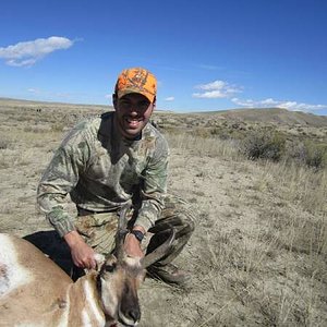 My son John's first Antelope hunt and Antelope. He had to fly back early to work so he took a smaller buck at crunch time.