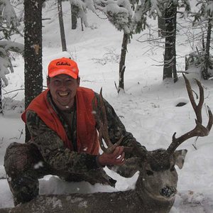 My nicest Muley so far! Snowed 18 inches that day, but the funny thing was it was 70 degrees the day before!