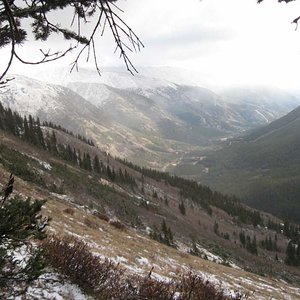 Storm coming in up in the high country.