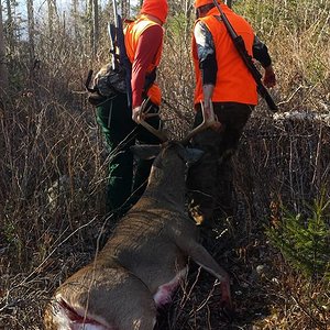 Thank you to my Father and Cooper for dragging this buck down off the mountain.