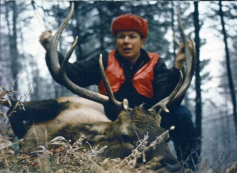 50-yards, in the timber in the fog.  1972.