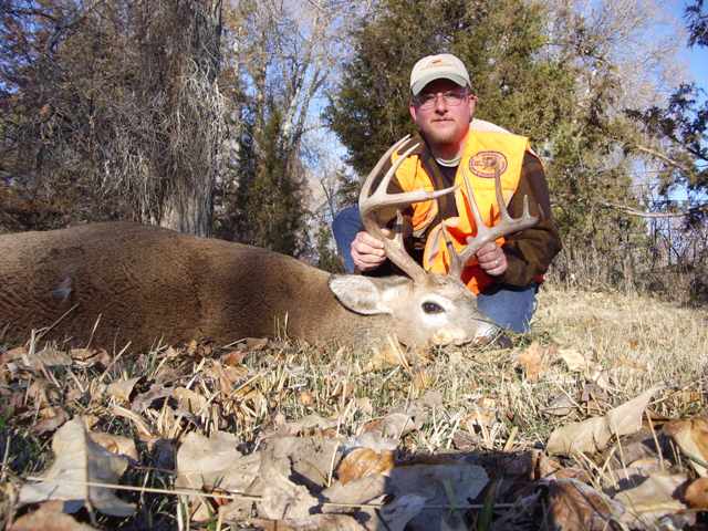 A nice 5x5 taken hunting on an old homesteaded section.  At less than 50 yards, I couldn't pass him up.