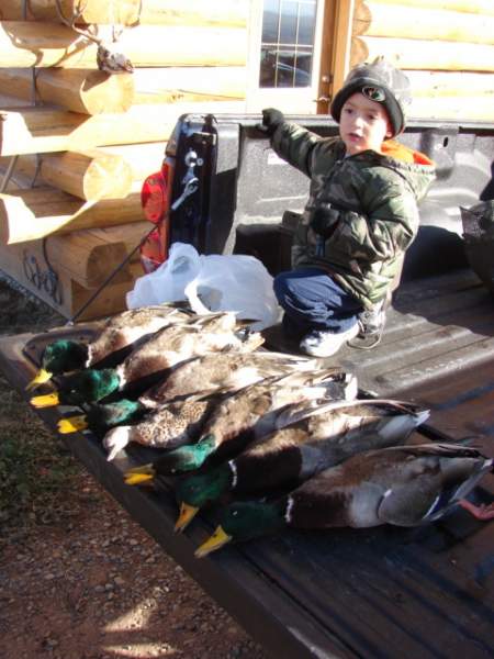 Braeden with 2nd round of ducks
