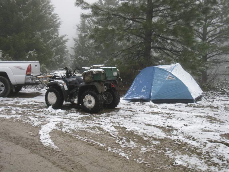 Camp while setting the spring baits.