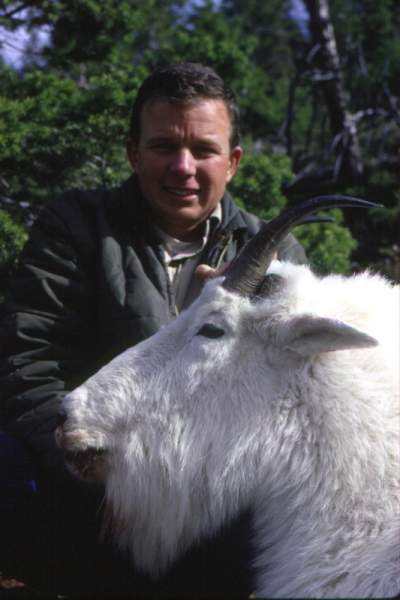 Close-up of my Billy, taken in October, 1967.  He had 9 7/8&quot; horns but smaller than average bases.