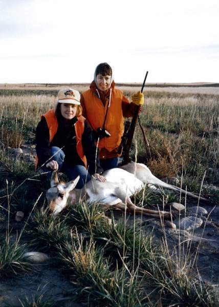 Daughter Amy's one and only antelope taken near Malta, Montana in 1989.