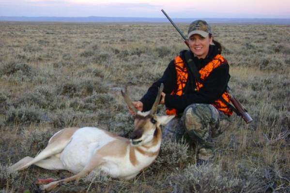 Daughter-in-law, June got her first big game animal in October, 2009.  Eastern Montana.