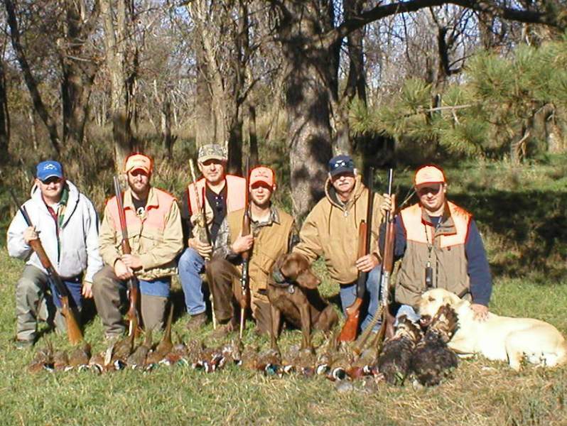 Father-Son ND pheasant-turkey hunt 2006