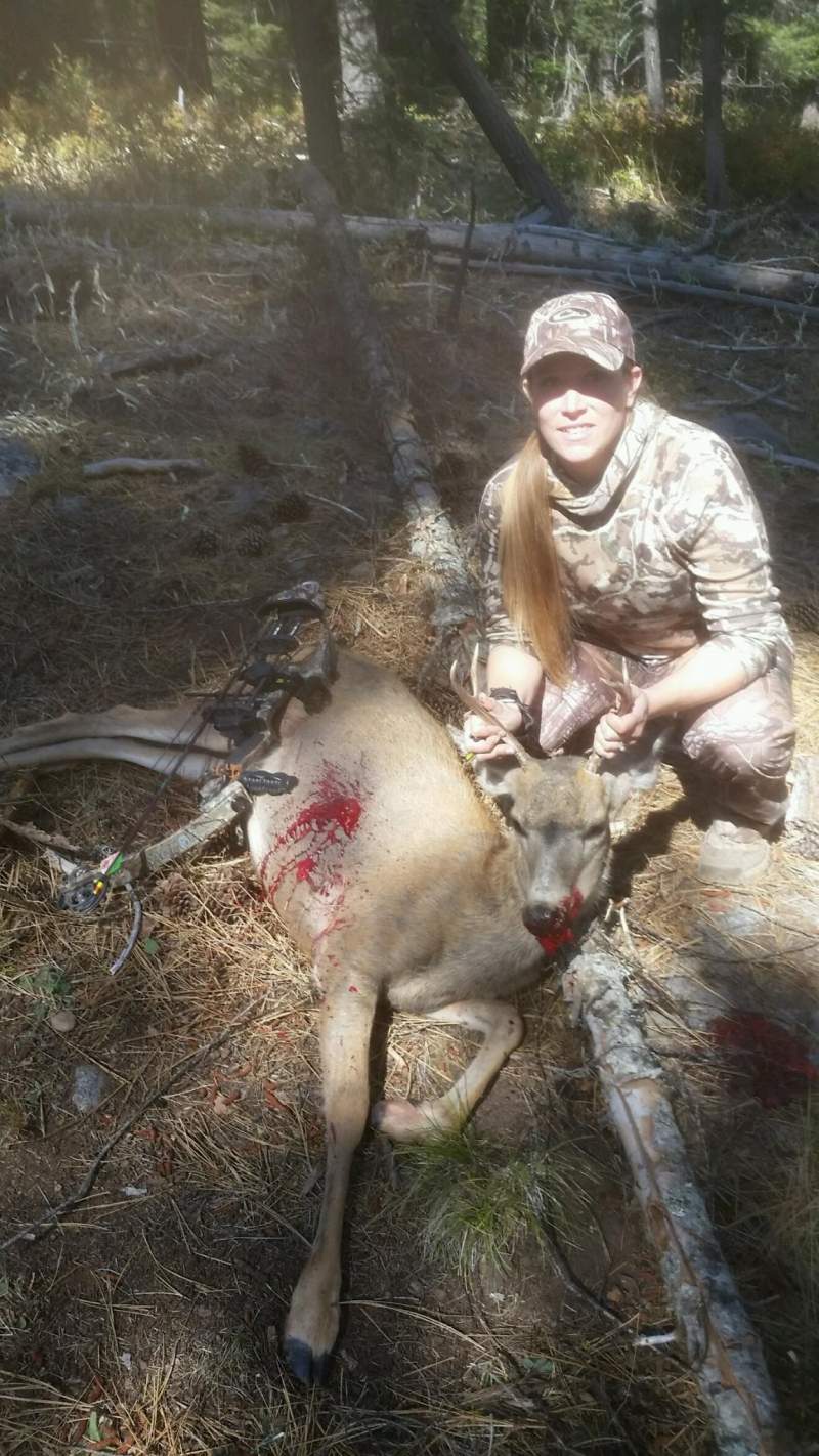 First archery kill. Just a little buck, but meat in the freezer!
