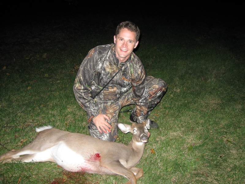 Here is my first deer.  Didn't realize it was a button buck, but so it goes.  I am far more careful now when I shoot my deer.