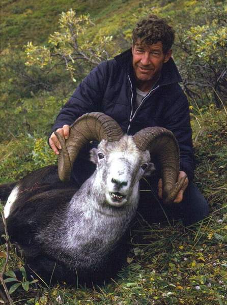 Jim Ford with his 11-year old stone ram from the Toad River area of British Columbia.  We hunted with Blaine Southwick in 1973.