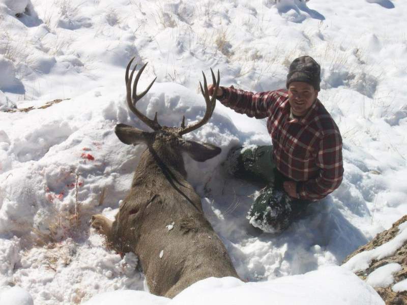 Looking down buck