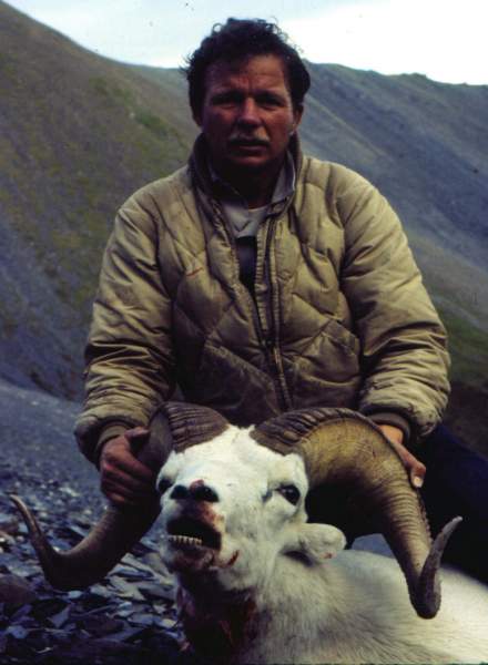 My 160&quot; dall ram taken with Ray McNutt in the Nutzotin mountains of Alaska in 1976.