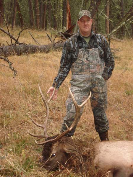 My 2010 4 X 4 elk from the Gravallys.  Took the orange off just prior to tagging and gutting him.