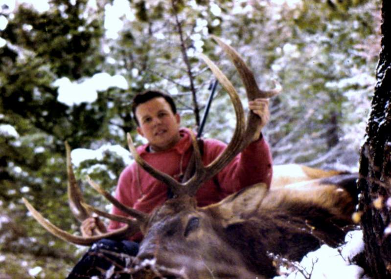 My first branched antler bull.  North of Helena in November, 1968.