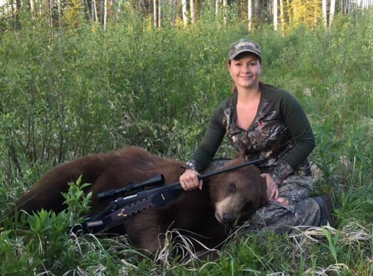 My first ever bear, nice little boar coming in at just under 5'9&quot; nose to tail, and a colour phase too boot! Taken with my Ruger American 7mm-08 