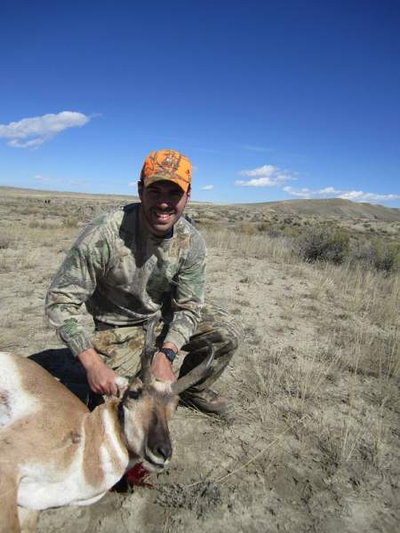 My son John's first Antelope hunt and Antelope. He had to fly back early to work so he took a smaller buck at crunch time.