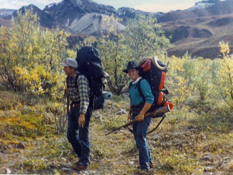 My son Tyler and I with his ram taken with Ray McNutt in the Nutzotin Mountains in 1989.