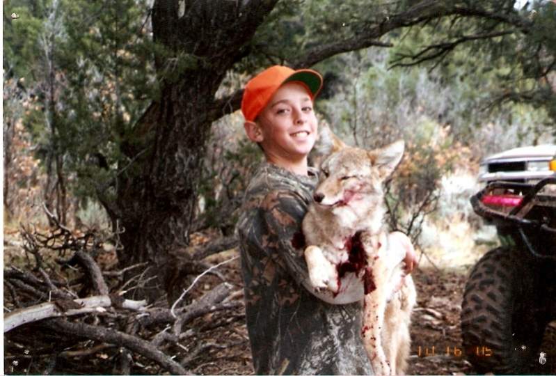 My youngest sons first coyote